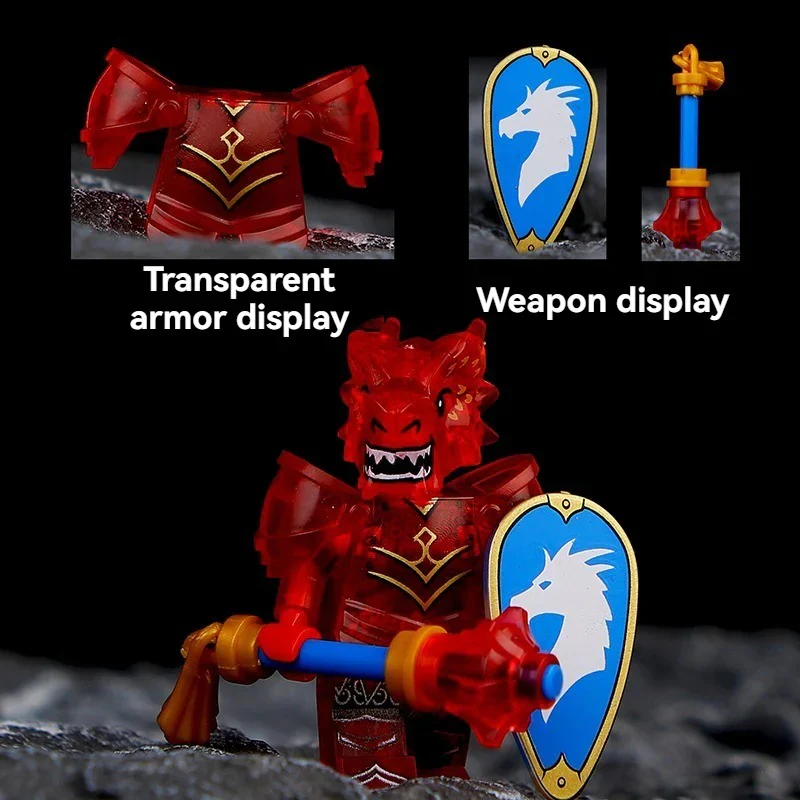 Dragon Knight Full set of minifigures Golden Knight Blue Knight Red Knight - Image 7