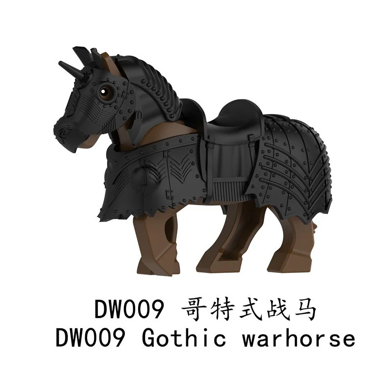 DW007-012 Medieval series Gothic warhorse Minifigures - Image 4