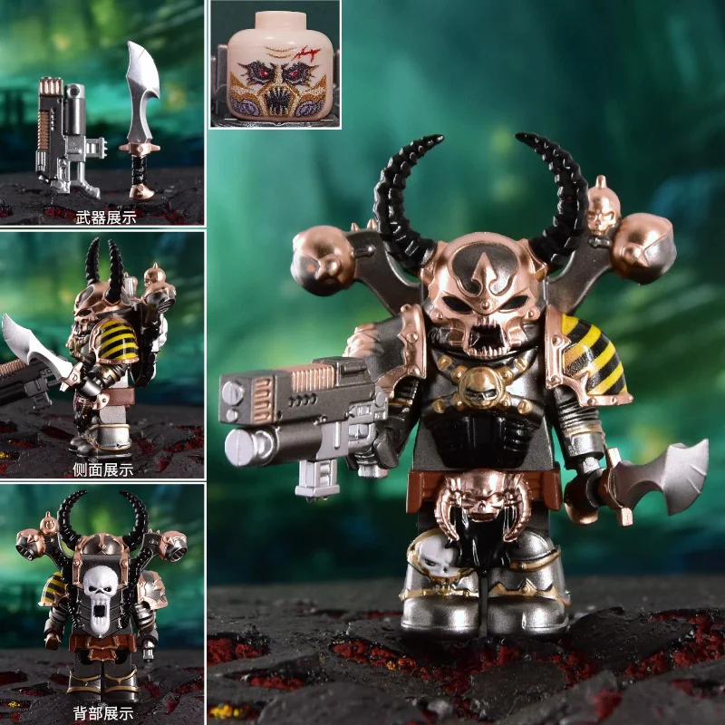 dxmh3001-3015 Warhammer 40,000: Black Legion - Chaos Space Marines Minifigures - Image 17