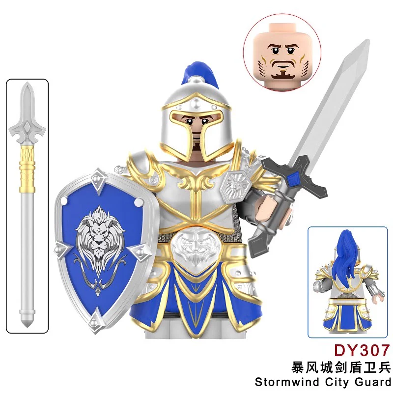 DY306-312 World of Warcraft Stormwind Alliance Soldier Medieval orcs Series Minifigures - Image 3