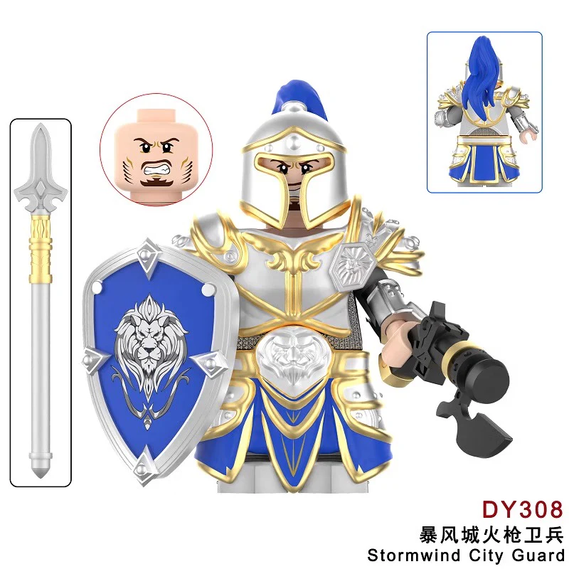 DY306-312 World of Warcraft Stormwind Alliance Soldier Medieval orcs Series Minifigures - Image 4