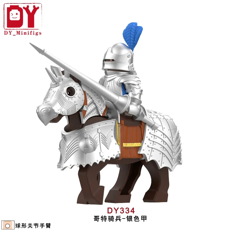 DY331-DY336 Medieval series Gothic cavalry Minifigures - Image 2