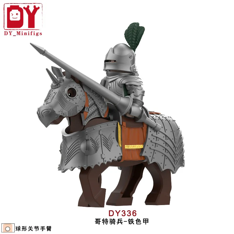 DY331-DY336 Medieval series Gothic cavalry Minifigures - Image 4