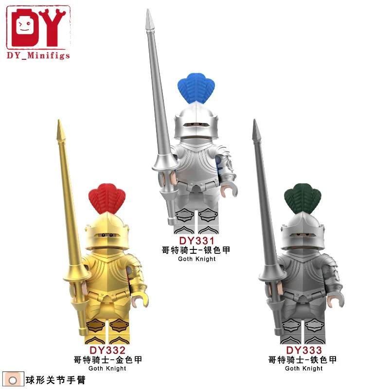 DY331-DY336 Medieval series Gothic cavalry Minifigures - Image 5