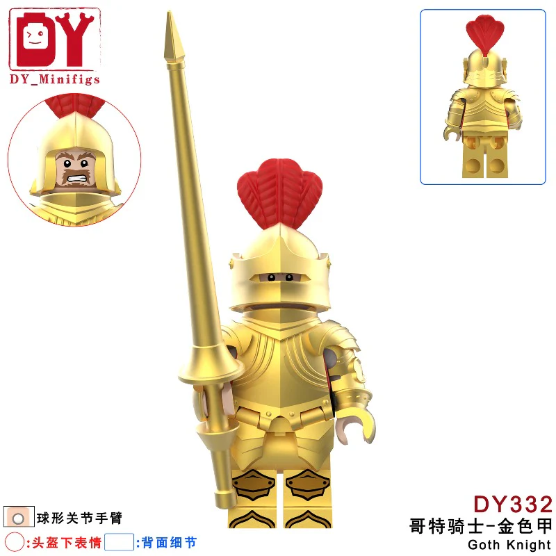 DY331-DY336 Medieval series Gothic cavalry Minifigures - Image 7