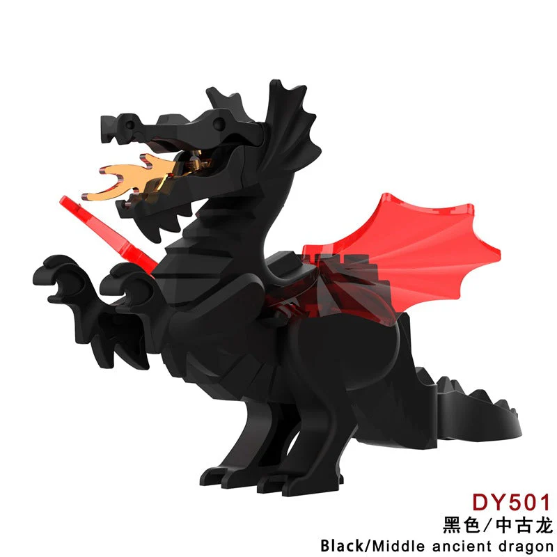 DY509-516 Medieval Fire Dragon Medieval Castle Lion King Knight Mount Minifigure - Image 18