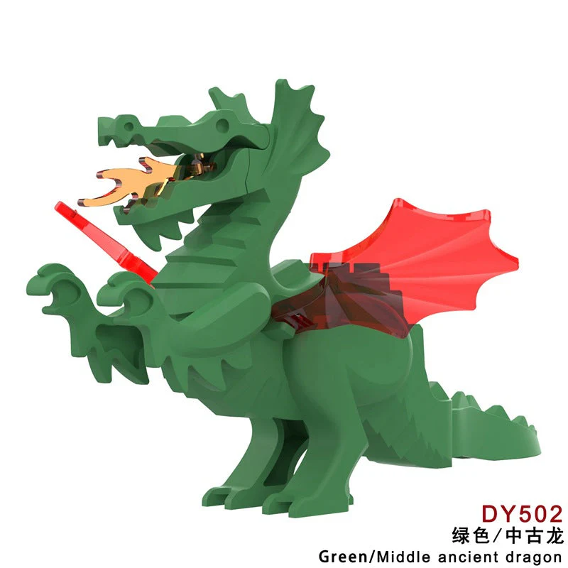 DY509-516 Medieval Fire Dragon Medieval Castle Lion King Knight Mount Minifigure - Image 19