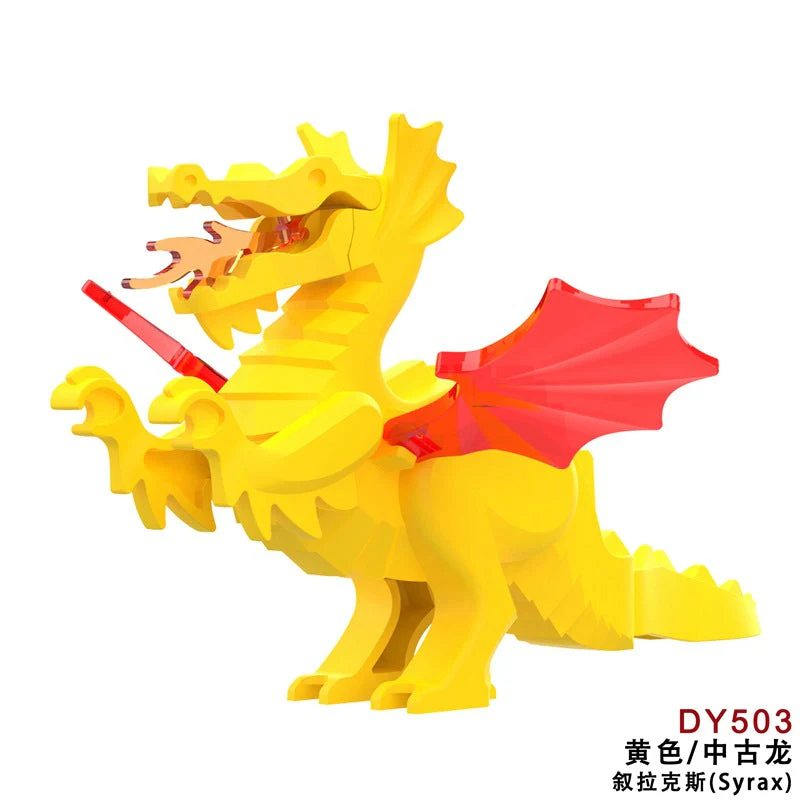 DY509-516 Medieval Fire Dragon Medieval Castle Lion King Knight Mount Minifigure - Image 20