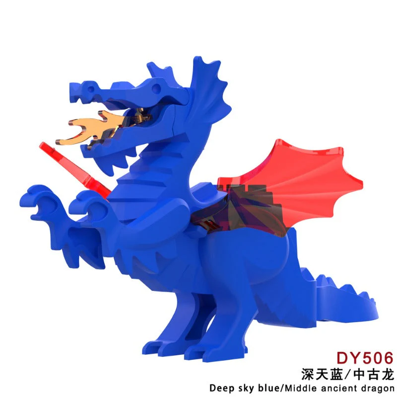 DY509-516 Medieval Fire Dragon Medieval Castle Lion King Knight Mount Minifigure - Image 7