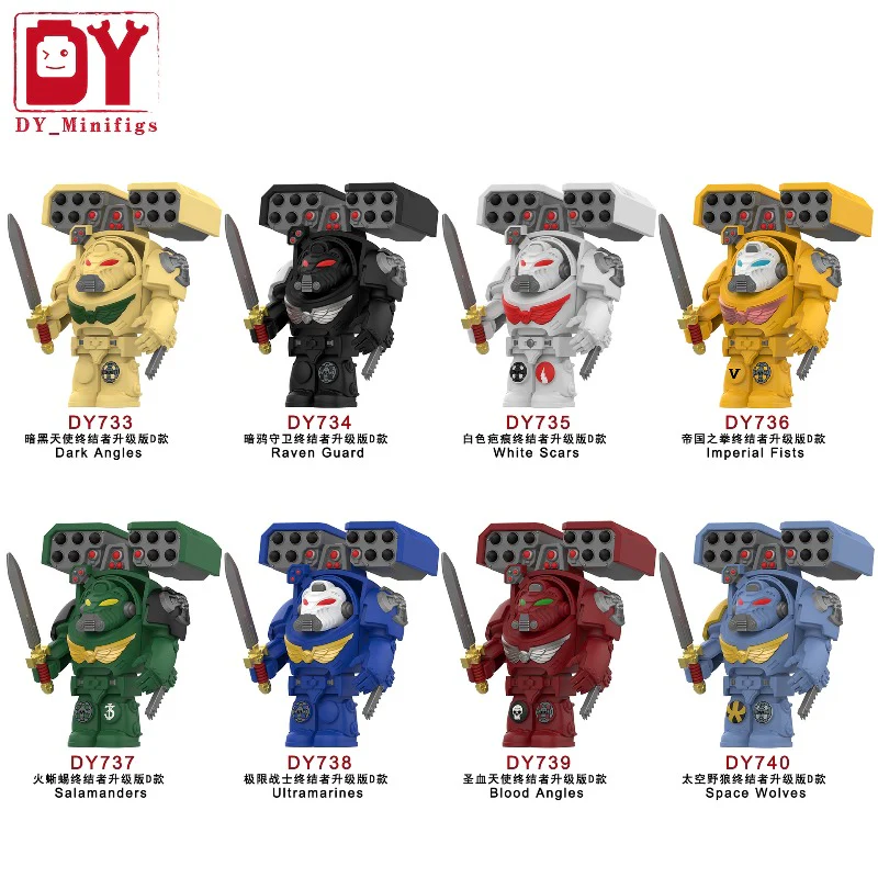DY717-740 Warhammer 40,000: Space Marine Series Terminator Minifigures - Image 3