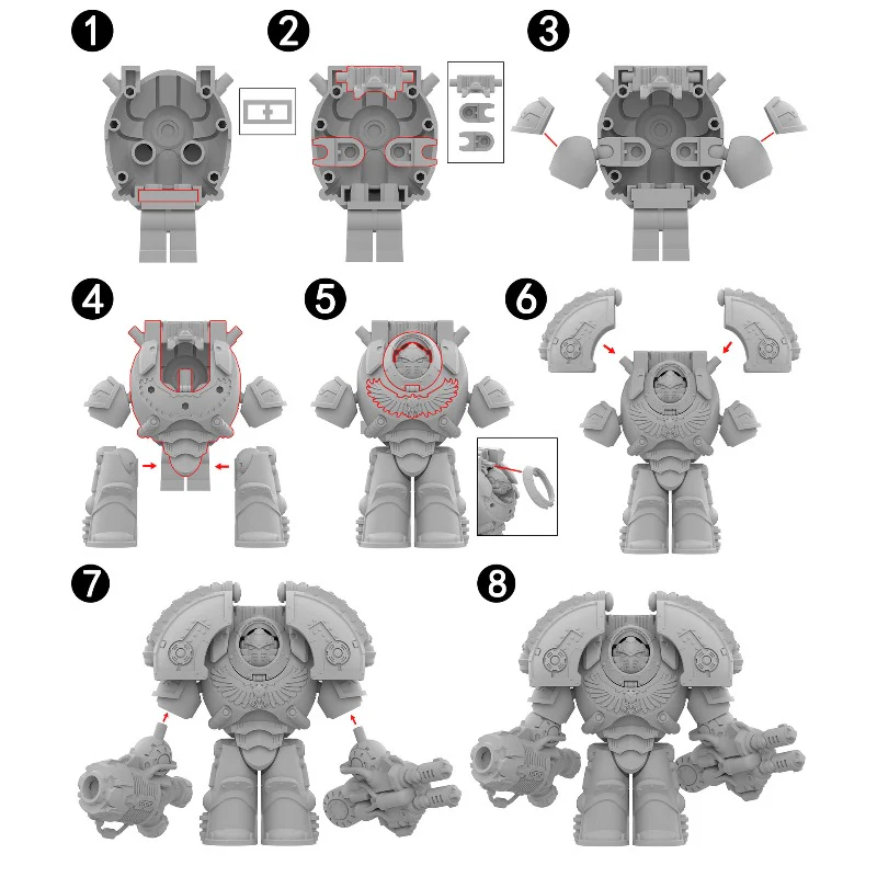 DY756-759 Warhammer 40K Astartes Saturn Terminator Minifigures - Image 6