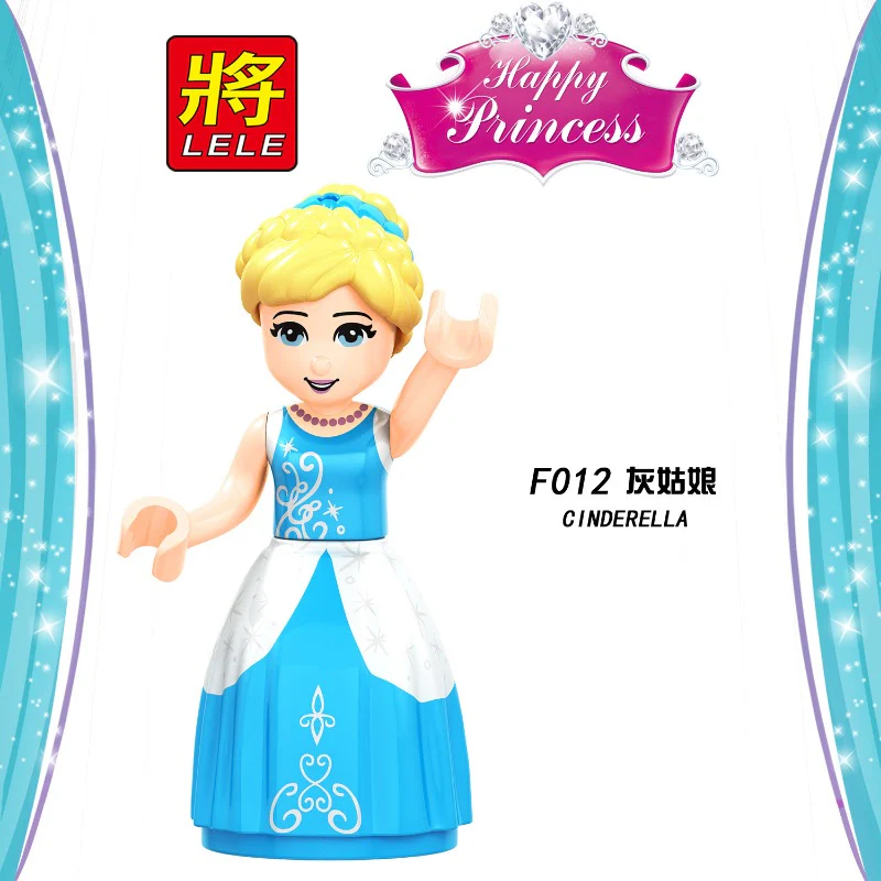 F010-017 Disney animated series characters Cinderella Fairy Yeast Elsa Ariel Princess Minifigures - Image 4