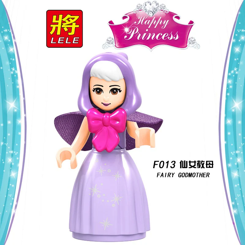 F010-017 Disney animated series characters Cinderella Fairy Yeast Elsa Ariel Princess Minifigures - Image 5