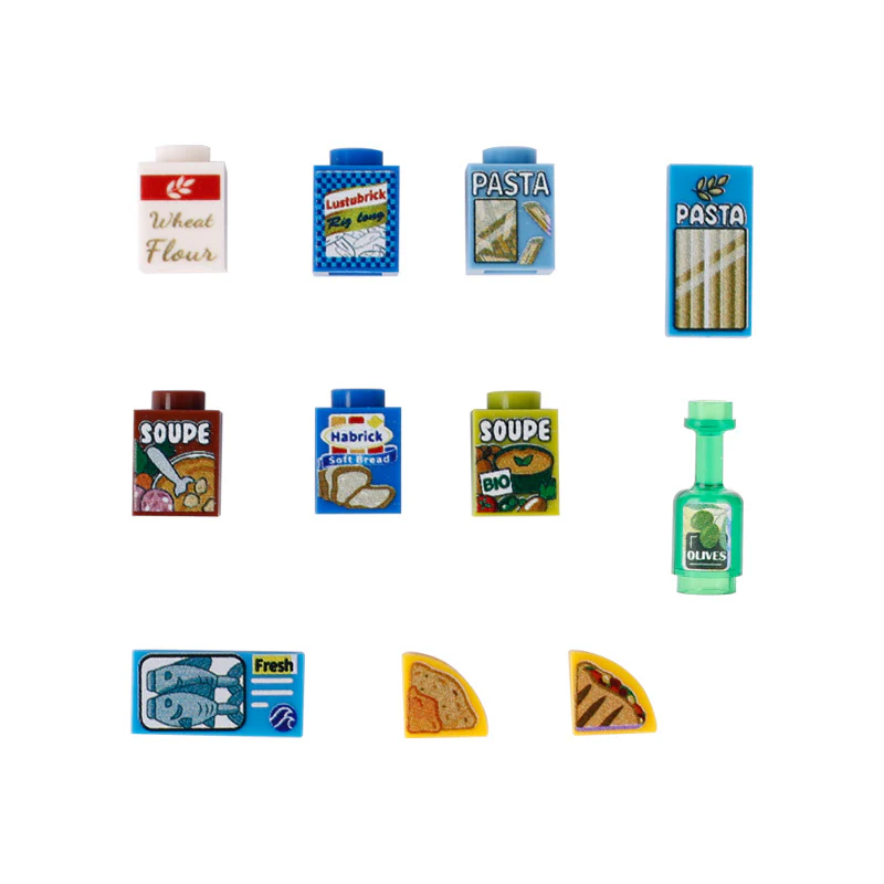 Fast food set printed parts minifigure accessories - Image 2