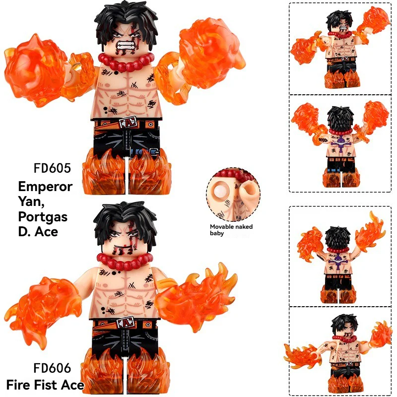FD605 FD606 Emperor Yan, Portgas D. Ace Minifigures - Image 2