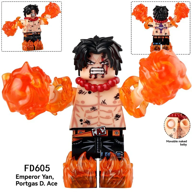 FD605 FD606 Emperor Yan, Portgas D. Ace Minifigures - Image 3