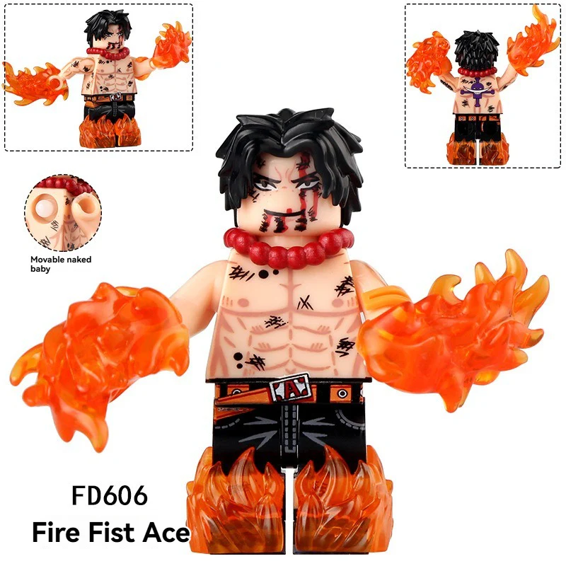 FD605 FD606 Emperor Yan, Portgas D. Ace Minifigures - Image 4