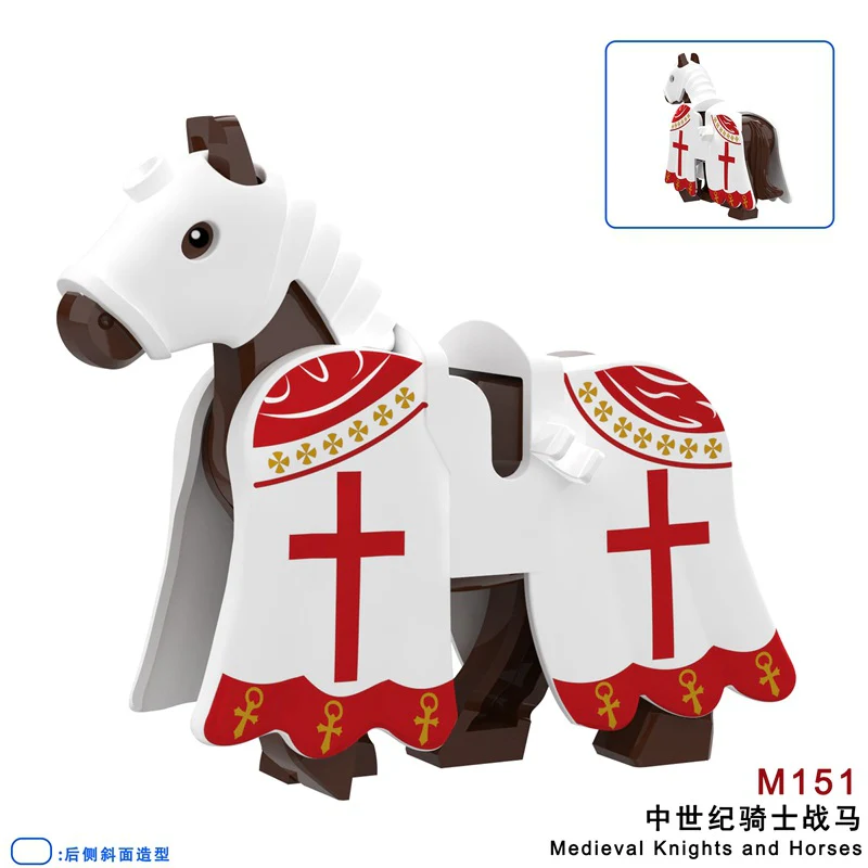 FJM151-156 The Medieval Knight War Horse Minifigures - Image 2