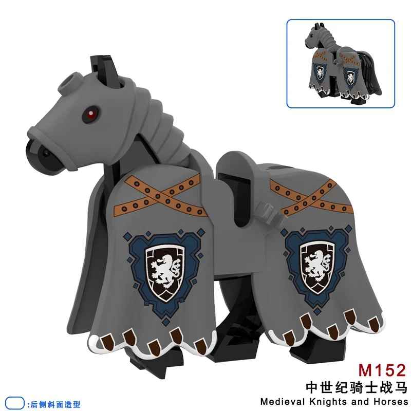 FJM151-156 The Medieval Knight War Horse Minifigures - Image 3