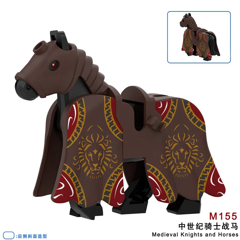 FJM151-156 The Medieval Knight War Horse Minifigures - Image 6