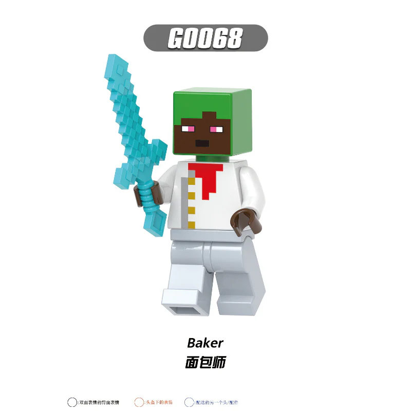 G0109 World Series Ghost Yeti Pilot Knight Baker Building Blocks Minifigures - Image 5