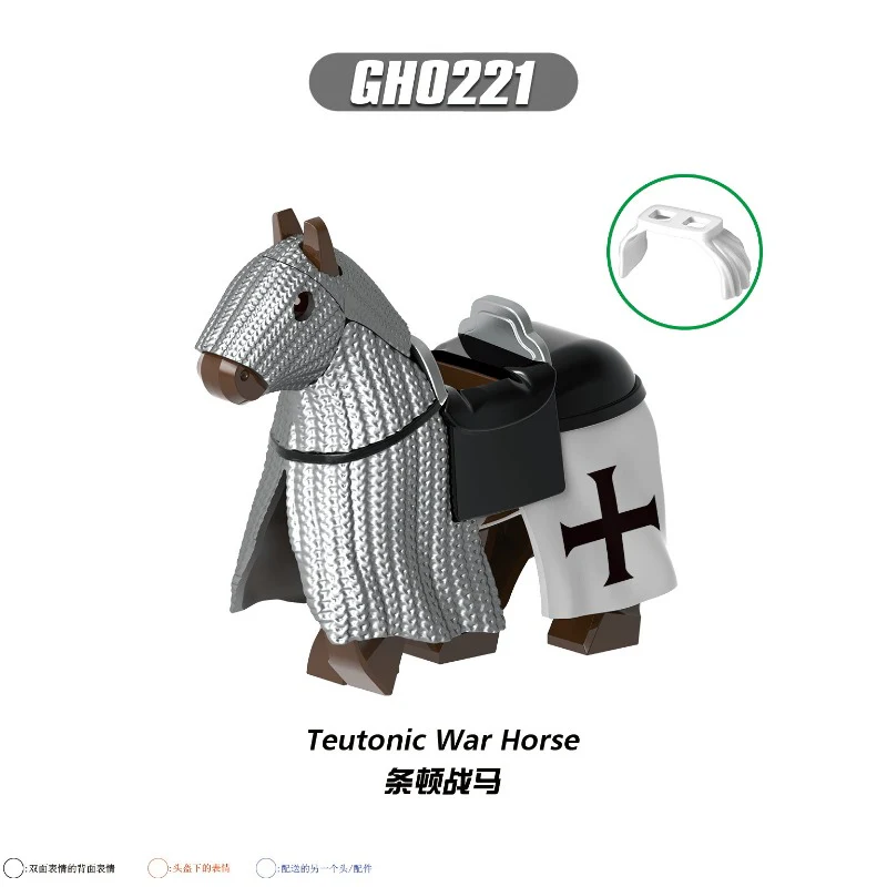 G0128 Medieval Ancient Rome Series Temple Holy Sepulchre Knight War Horse Minifigures - Image 8