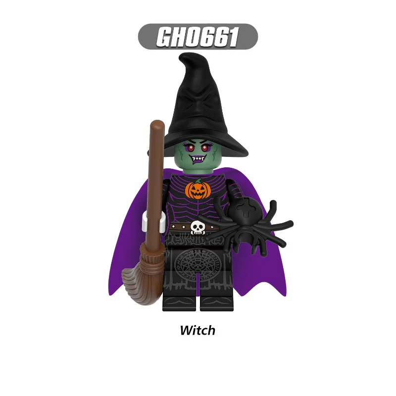 G0185 Halloween Witch Pumpkin Demon Zombie Minifigures - Image 3