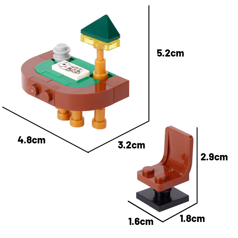 Games Poker Table Game Console Minifigure Scene Accessories - Image 17