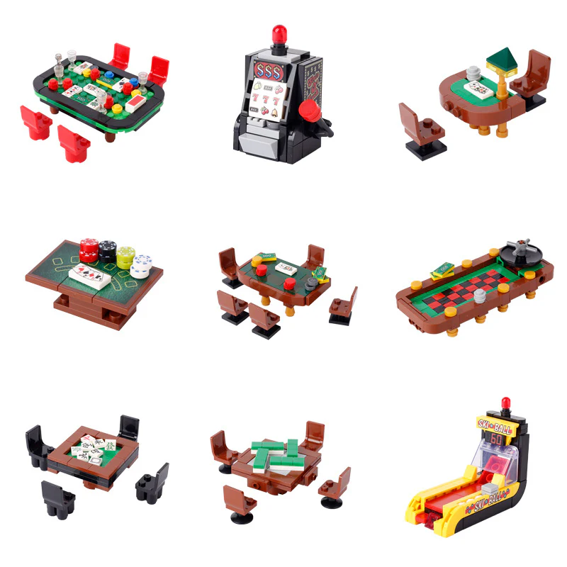 Games Poker Table Game Console Minifigure Scene Accessories - Image 5