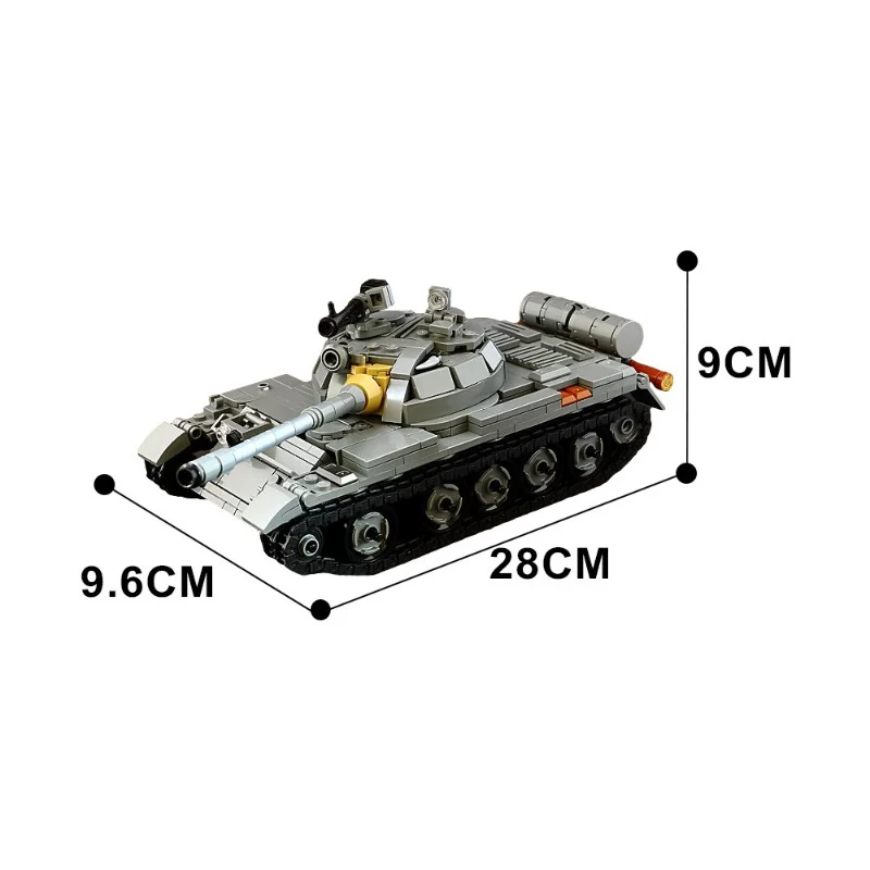 (Gobricks version) 1035pcs MOC German T-55A Medium Tank LEGO Compatible - Image 3