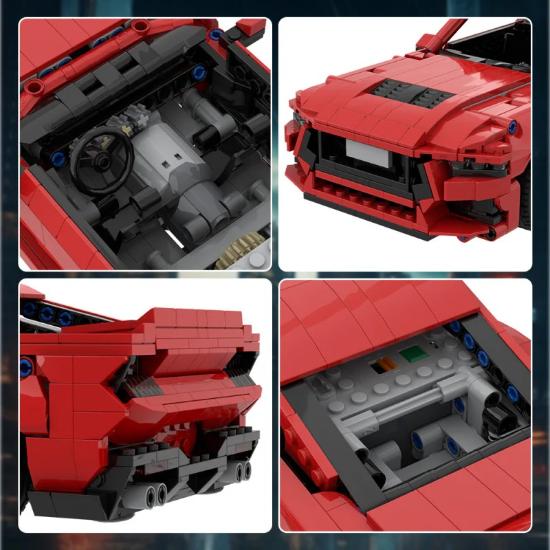 (Gobricks version) 1082pcs MOC 2024 Ford Mustang GT LEGO Compatible - Image 8