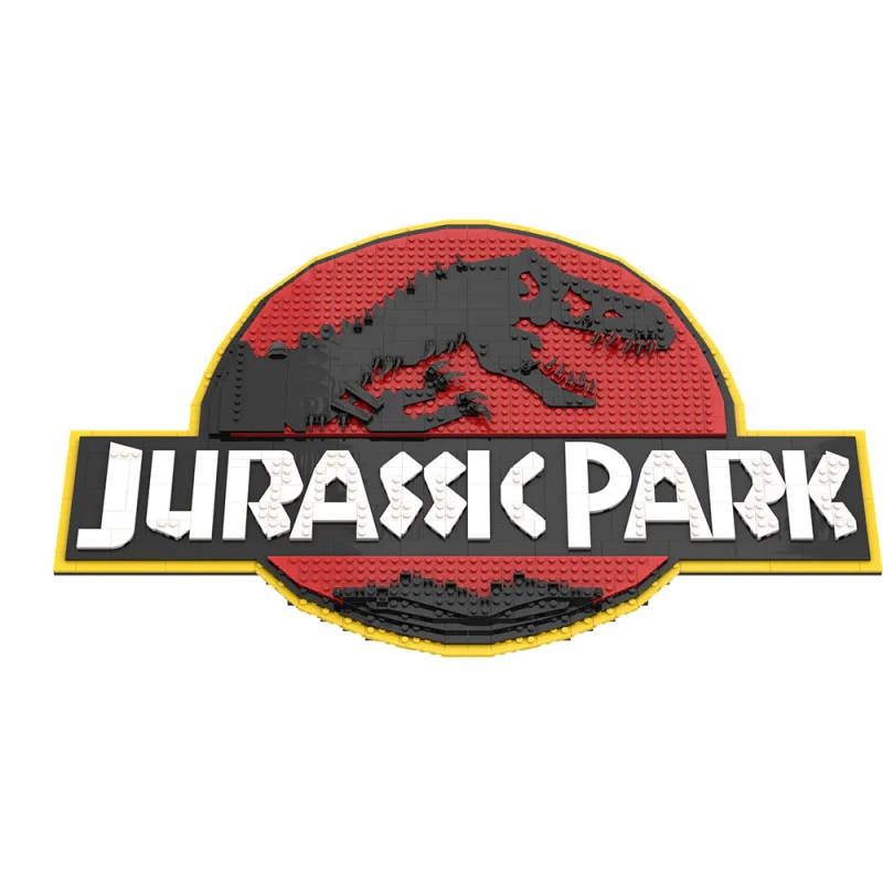 (Gobricks version) 1107pcs MOC Jurassic Park Logo Wall Display LEGO Compatible - Image 2