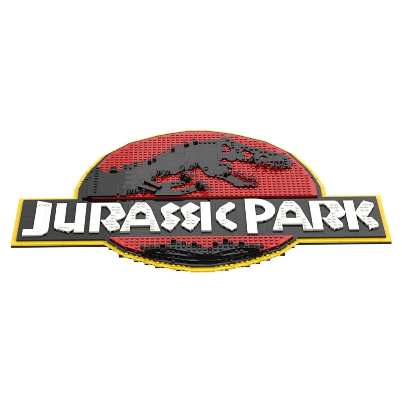 (Gobricks version) 1107pcs MOC Jurassic Park Logo Wall Display LEGO Compatible - Image 5