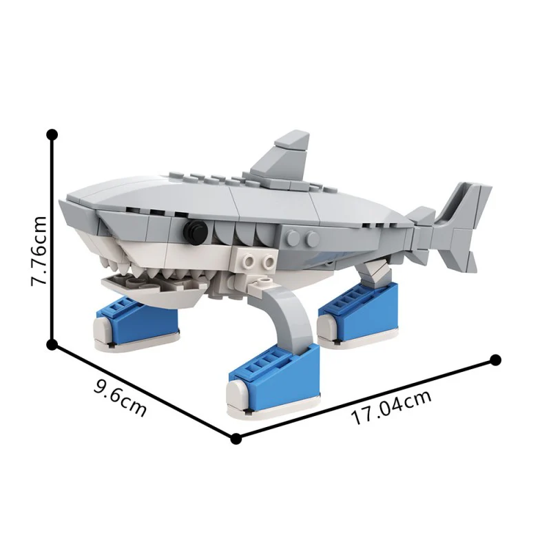 (Gobricks version) 112pcs MOC AI Brain Decaying Animals Shark LEGO Compatible - Image 2