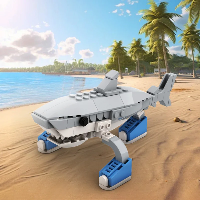 (Gobricks version) 112pcs MOC AI Brain Decaying Animals Shark LEGO Compatible - Image 6