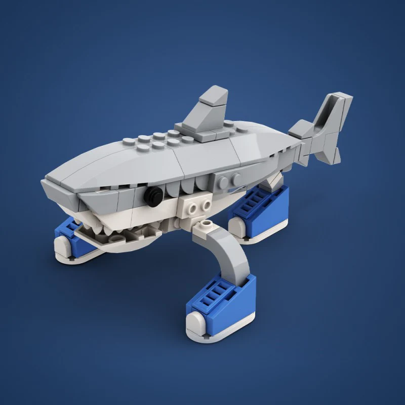 (Gobricks version) 112pcs MOC AI Brain Decaying Animals Shark LEGO Compatible - Image 7