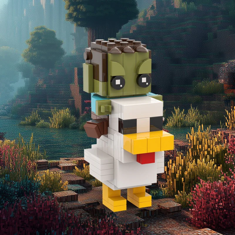 (Gobricks version) 117pcs MOC Chicken Jockey - Image 11