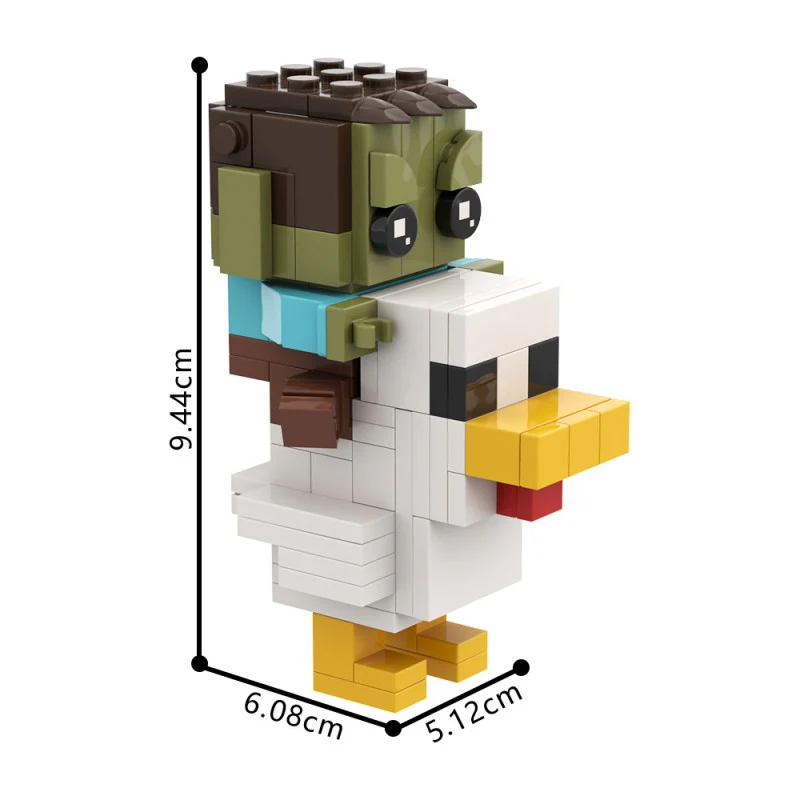 (Gobricks version) 117pcs MOC Chicken Jockey - Image 6