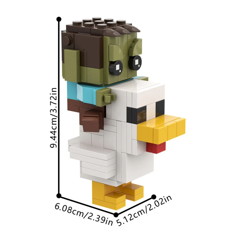 (Gobricks version) 117pcs MOC Chicken Jockey - Image 7