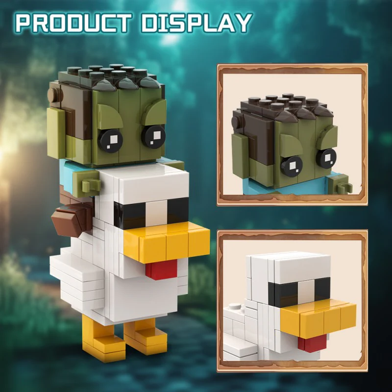 (Gobricks version) 117pcs MOC Chicken Jockey - Image 8
