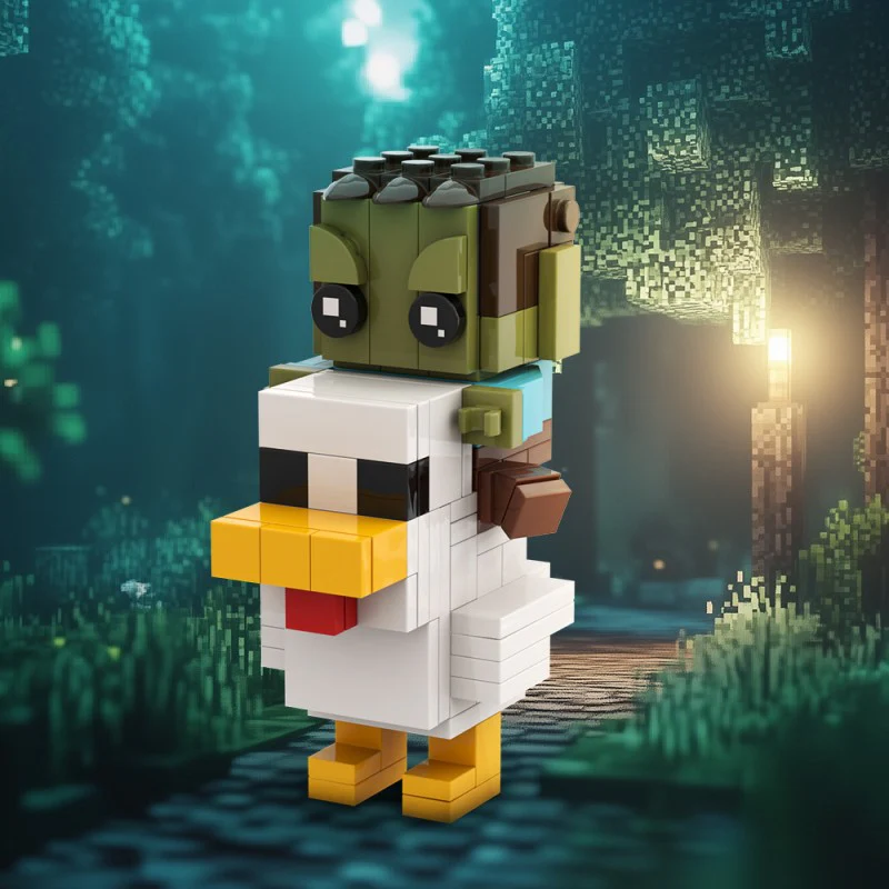 (Gobricks version) 117pcs MOC Chicken Jockey - Image 9