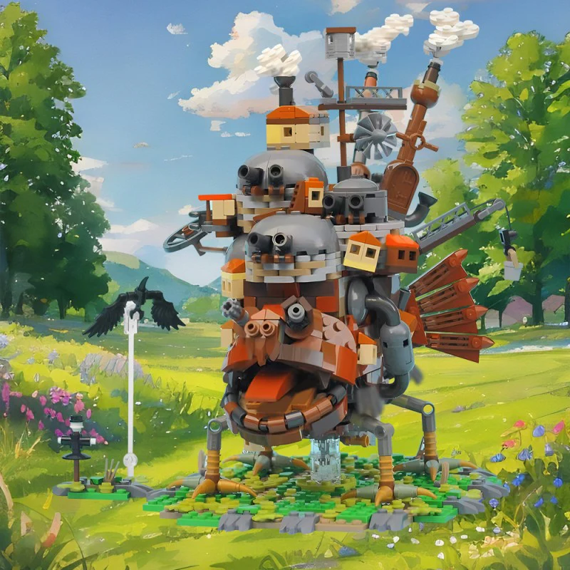 (Gobricks version) 1243pcs MOC Howl's Moving Castle - Image 9