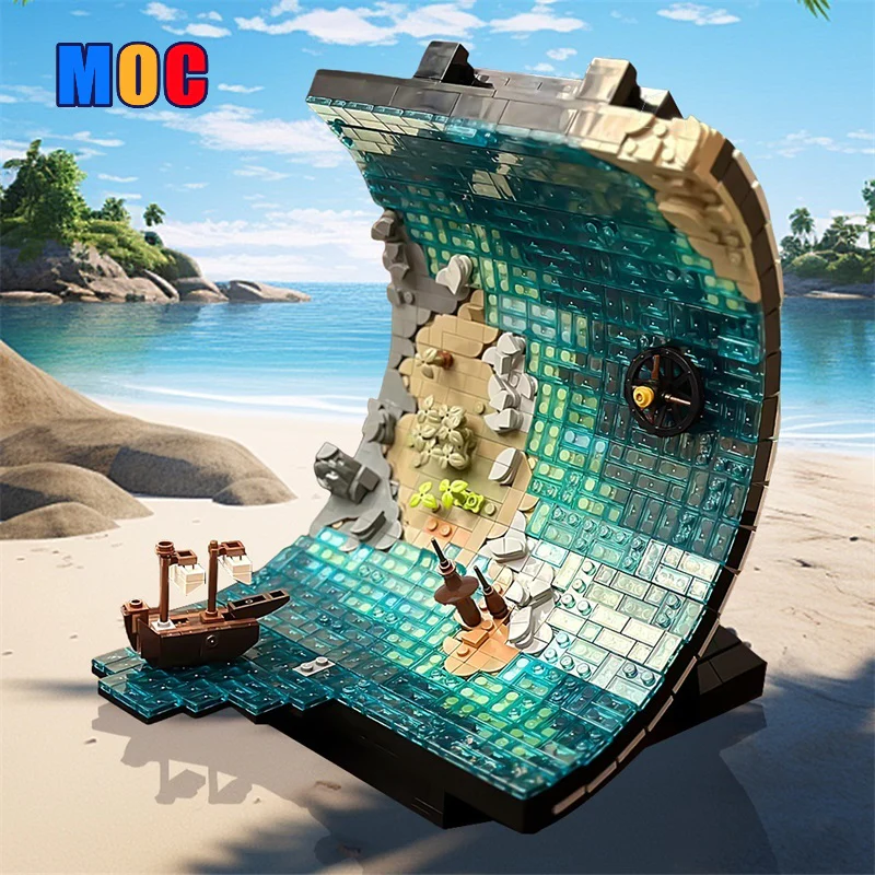 (Gobricks version) 1271pcs MOC Roll Over Sea Level LEGO Compatible