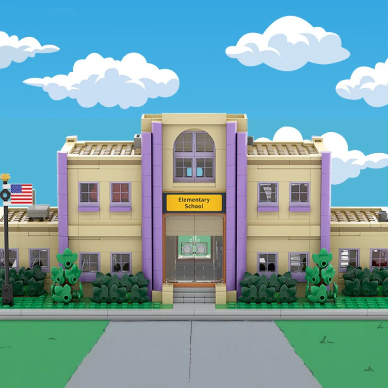 (Gobricks version) 1276pcs MOC Springfield Elementary School - Image 12