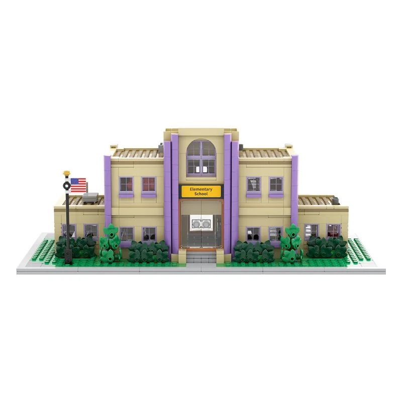 (Gobricks version) 1276pcs MOC Springfield Elementary School - Image 3