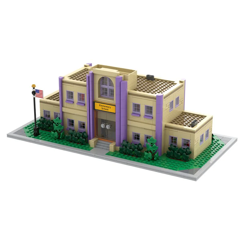 (Gobricks version) 1276pcs MOC Springfield Elementary School - Image 4