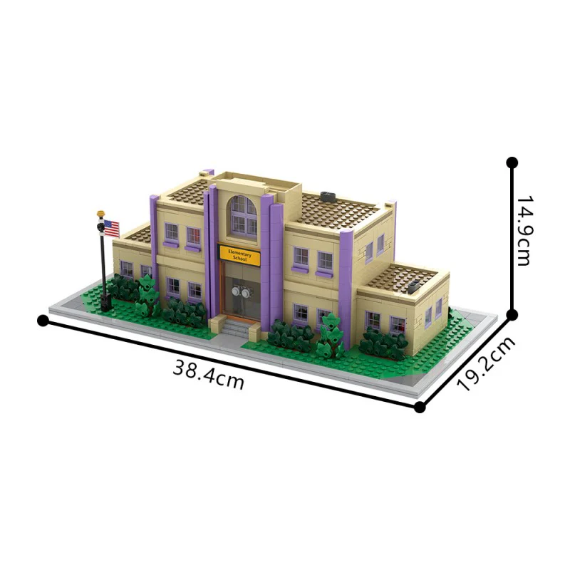 (Gobricks version) 1276pcs MOC Springfield Elementary School - Image 7