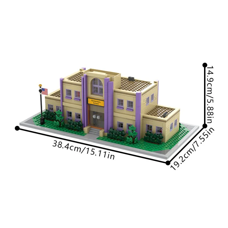 (Gobricks version) 1276pcs MOC Springfield Elementary School - Image 8