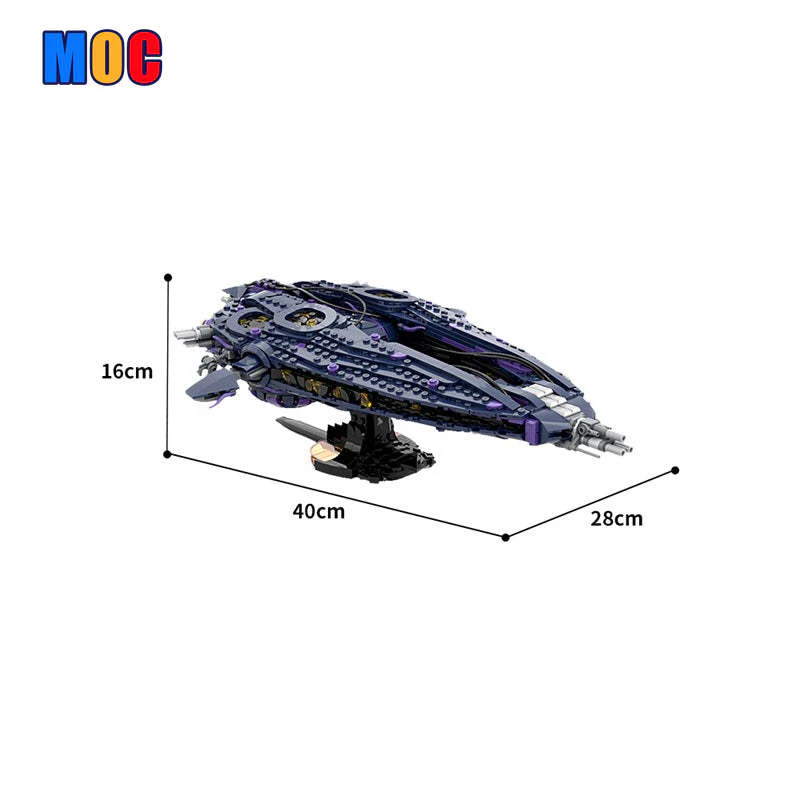 (Gobricks version) 1322pcs MOC Stargate Wraith Hive Ship LEGO Compatible - Image 6