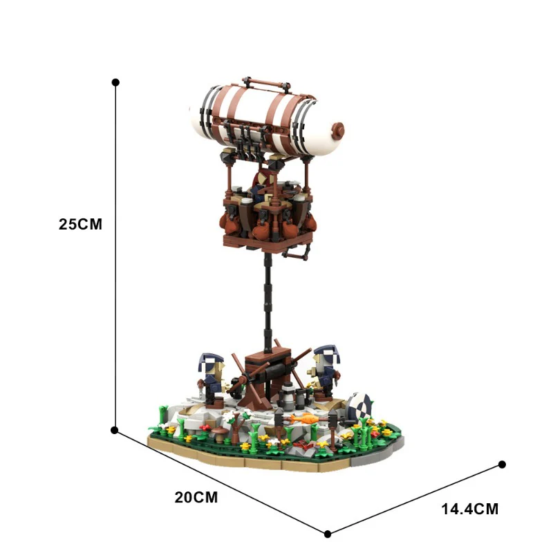 (Gobricks version) 1348pcs MOC Guard Balloon at the Dwarven Lookout LEGO Compatible - Image 4